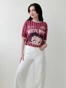 Yasmeen Edit Yasmeen Edit 女款寬鬆休閒直筒牛仔褲，夏季新款度假穿搭白色 - 白色 - 查看 7
