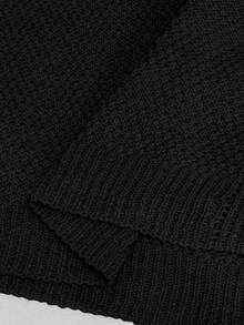 Franclia Women's Casual Minimalist Vintage Versatile Commuting Suitable For Beach Vacation Wear, V-Neck Sleeveless Button Plus Size Knit Top, Spring Summer - Black - View 7