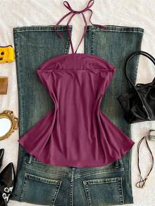 Women Plus Size Sports Dresses - Fuchsia Pink - View 6