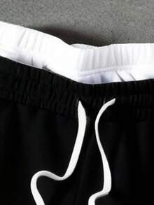 PAVTROS Men's Street Hip-Hop Sweatpants Wide Leg - Black - View 4