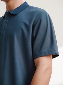 Driftmere 2026夏季男士男友風 Polo 衫－快乾絲般領口｜尺寸範圍 (XS-XXL)｜超輕量透氣，適合高爾夫/戶外/商務/休閒場合運動健身房鍛鍊 - 深灰色 - 查看 7