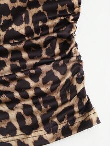 SHEIN Unity 女款豹紋修身休閒背心上衣 - 黑色和金色 - 查看 5