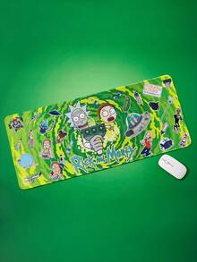 Rick and Morty X SHEIN 長款滑鼠墊，經典防滑辦公電競墊 - 長方形 - 查看 2