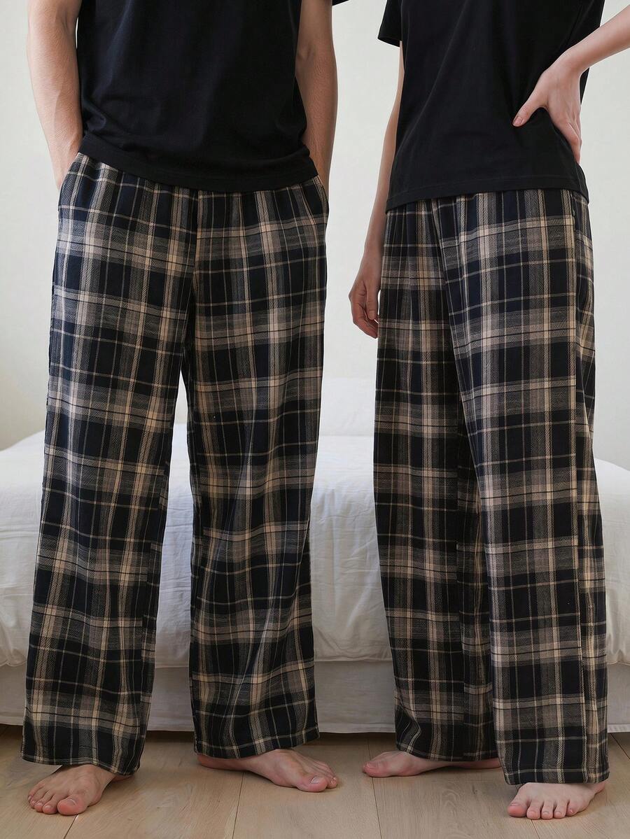 DAZY Men's Plaid Multi-Color Casual Home Pants, Spring & Summer, Fall Pajama, Winter - Multicolor - View 1