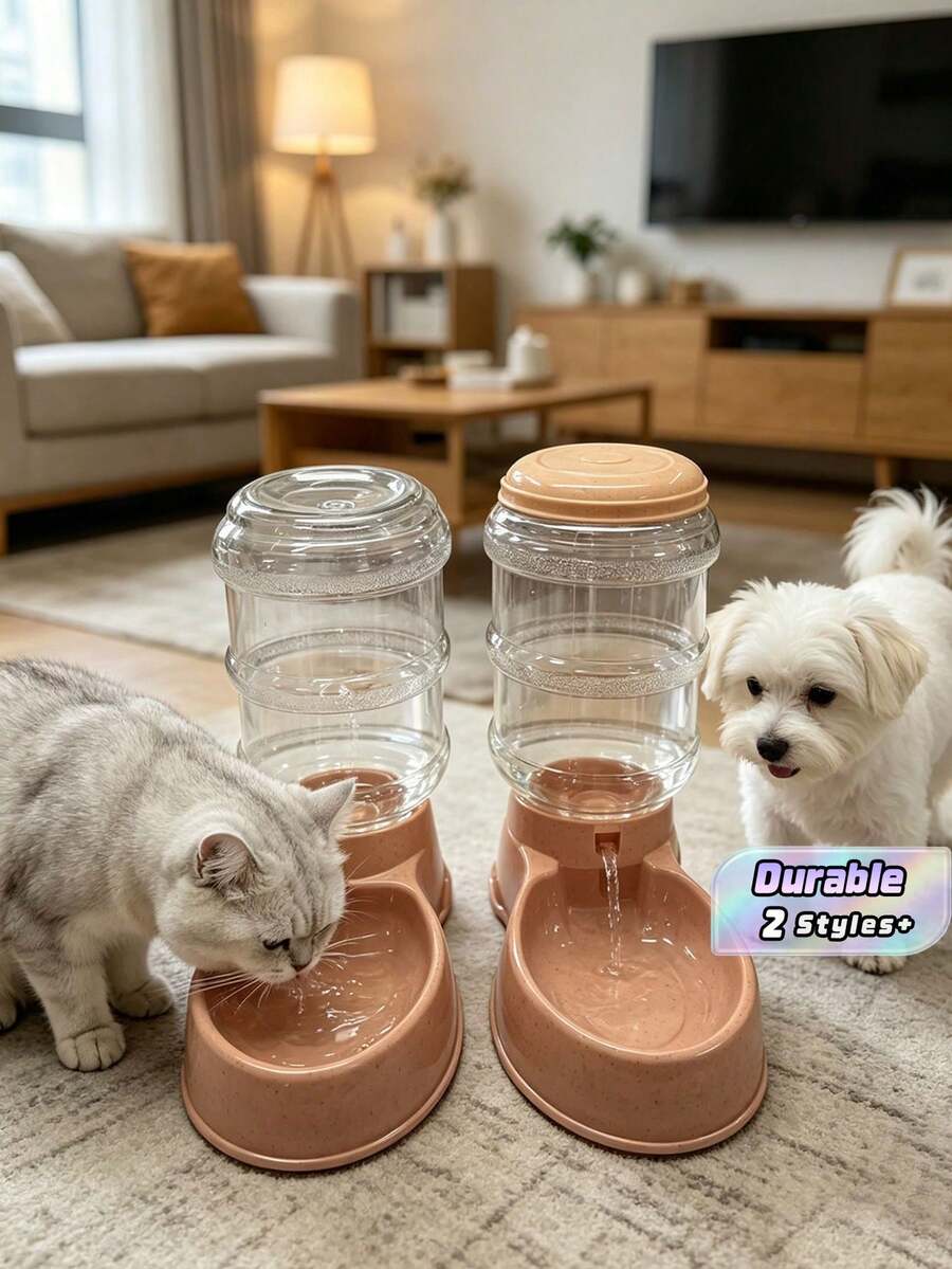 1pc 3.8l Large Capacity Automatic Pet Feeder And Water Dispenser For Dogs And Cats - multicolor - View 1
