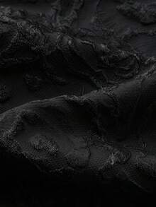 GlowEve 女款壓褶紋理蕾絲優雅無袖洋裝 - 黑色 - 查看 6