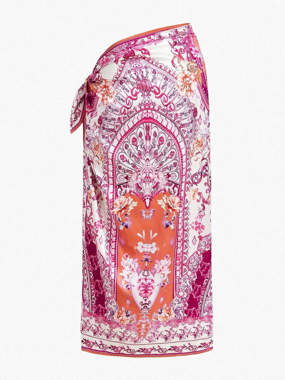 EXQUISITE ELEGANT ALL-OVER PRINT VACATION MULTI-FUNCTIONAL SWIMWEAR COVER-UP SCARF SKIRT