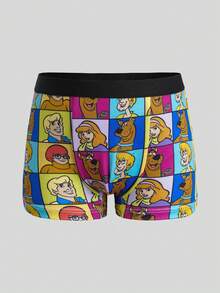 SCOOBY-DOO X SHEIN Young Boy Colorblock Cartoon Print Casual Daily Boxer Briefs - White - View 13