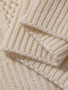 DAZY Summer Half-Button Mesh Apricot Knit Top For Men - Beige - View 8