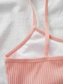 SHEIN 青少年女孩黑白粉簡約休閒加厚親膚舒適內衣學生胸罩3件組 - 彩色 - 查看 4