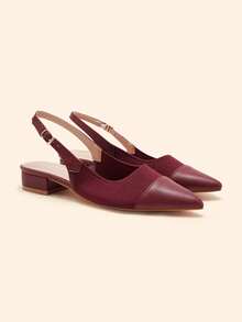 CUCCOO BASICS Klassische, einfache Mode Damen Flache Schuhe mit Netz-Einsätzen, elegante Damenschuhe für eleganten Stil - Fliegendes Weben Burgund - Übersicht 1