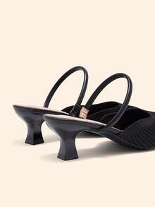 CUCCOO BASICS Women's Fashion Versatile Commuter Pointed Toe Pumps - Black - View 5