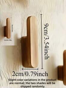 1/3/6 Pieces Rustic Wood Wall Hooks Handmade Easy Installation Entryway Bedroom Bathroom Coat Robe Towel Holder Storage Shelf Christmas Decoration Gift Natural Wood Color Wall Hook Set For Home Hallway Rustic Decor Space Saving - log color - View 11