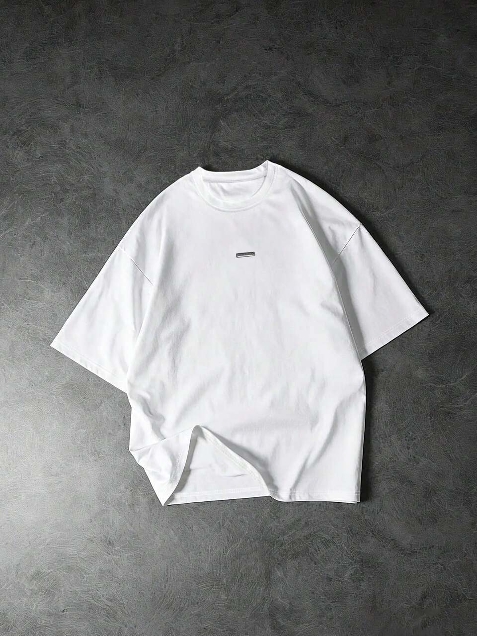 Camiseta oversize de cuello redondo con bordado multicolor en la espalda "Club New York" Streetwear