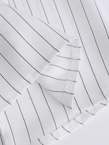 SHEIN Franclia Women's Summer Casual Commute Striped Vest & Long Pants Suit Set - White - View 5