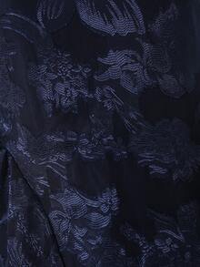 SHEIN Girls' Navy Blue Chiffon Cut-Out 3D Floral Pattern Dress, Elegant Elegant Long Dress With Side Design, Fashionable Spring/Summer Dress For Vacation, Graduation, Back To School, Wedding Season, Formal Parties And Events - Navy Blue - View 7