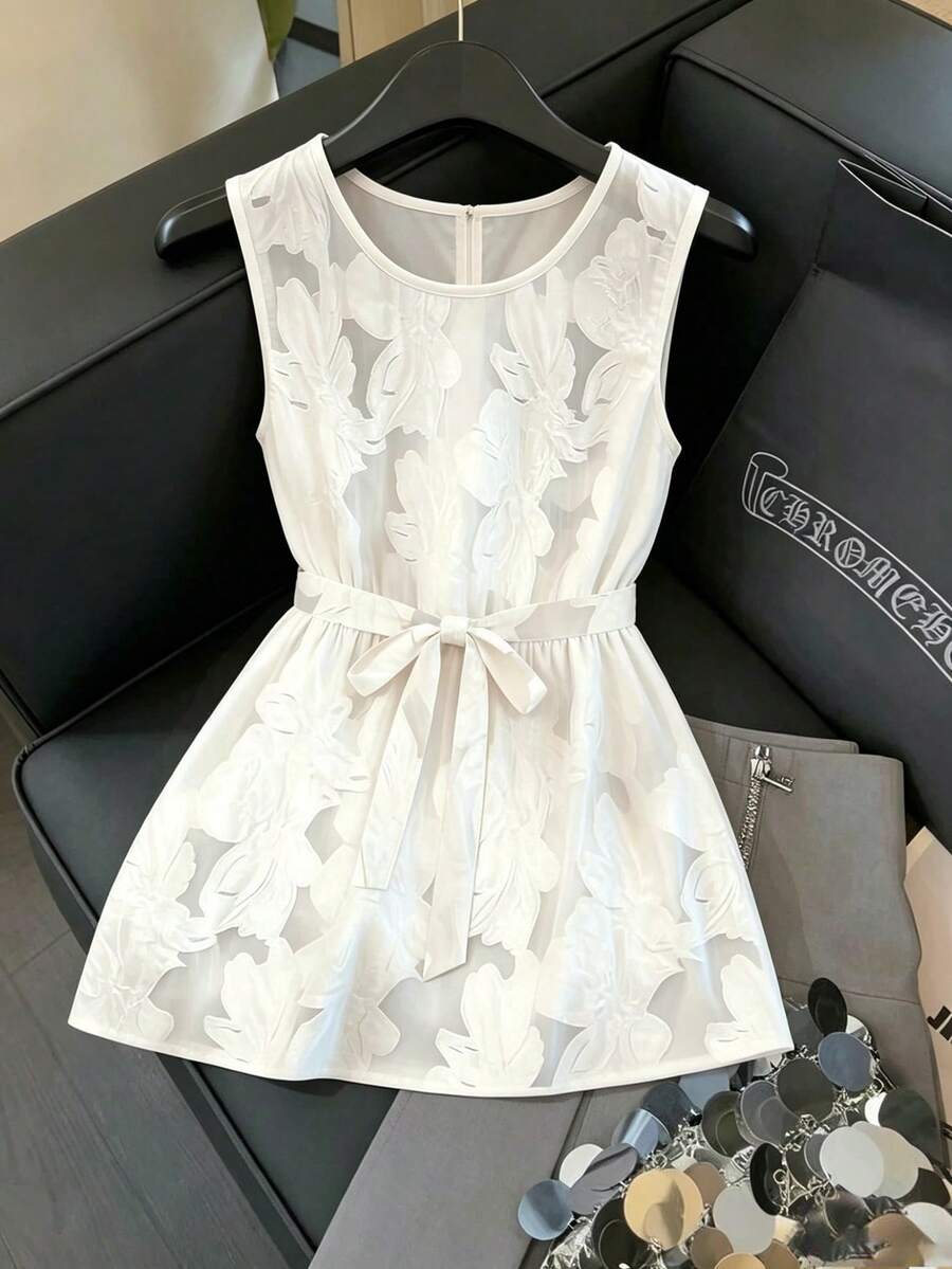 GlowEve Women's Summer Casual Sexy Vacation Floral Print Camisole Golf White - White - View 1