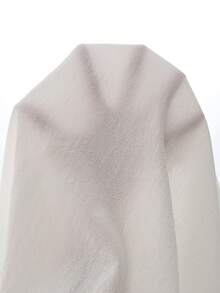 Balvessa Women's Summer New Solid Color Ruffle V-Neck Design Casual Vacation Shirt, Everyday Outerwear Top - White - View 6