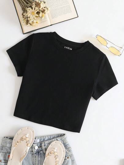 IslaSuriya Solid Round Neck Tee