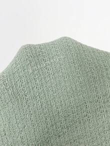 Aloruh 女款性感透視不對稱領口短版上衣與長裙兩件套 - 綠色 - 查看 10