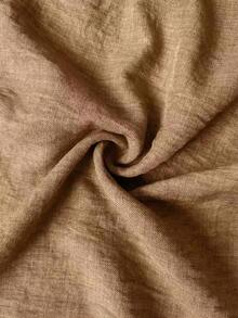 Maweii Women's Plus Size Elegant Textured Woven Fabric Spaghetti Strap Shirred Design Back Smocked Elastic Band Wooden Button Decor Waist-Defining Design Front Slit Design Extra Full Skirt Women's Plus Size New Style Vacation Concert Beach Seaside Fashion Versatile Outing Party Gathering Night Date Valentine's Day Romantic Date Fashion Item Spaghetti Strap Maxi Dress - Khaki - View 4