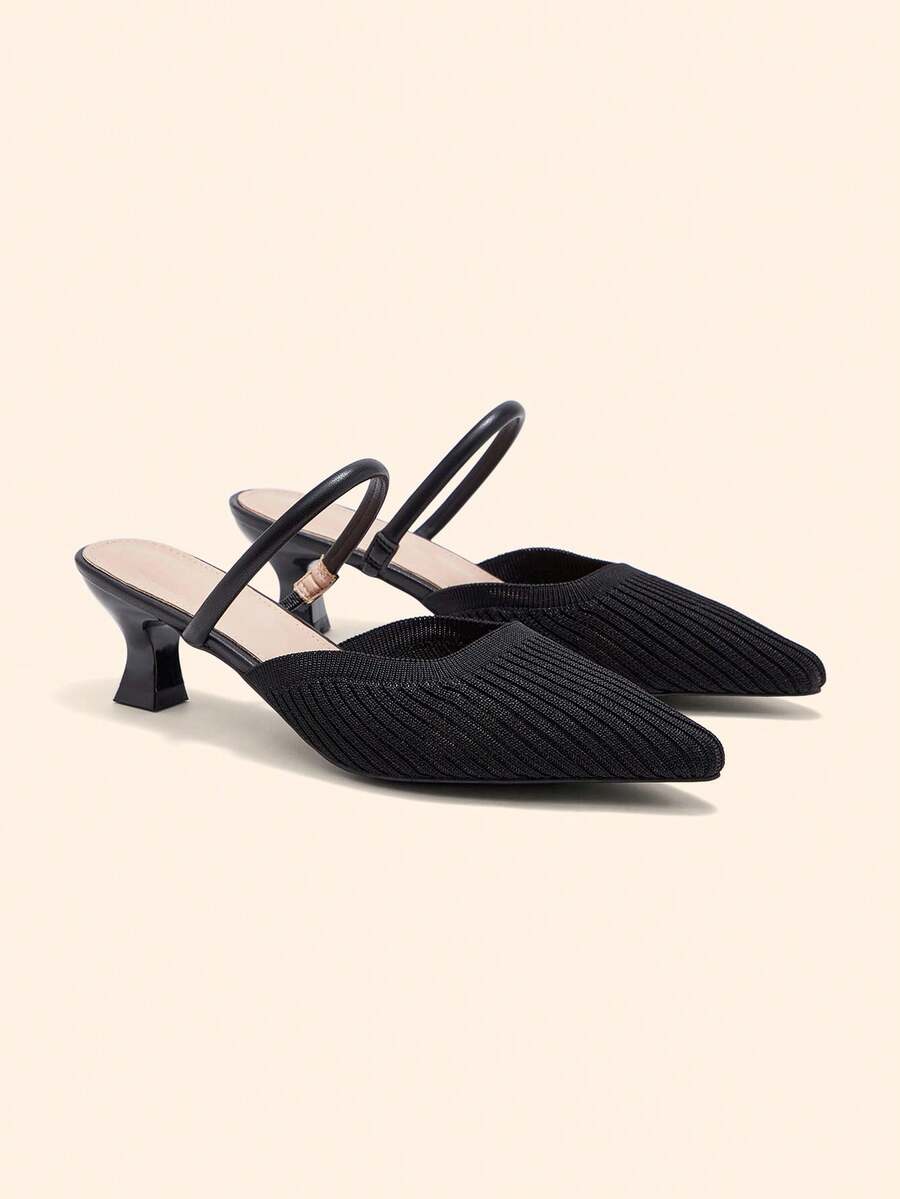 CUCCOO BASICS Women's Fashion Versatile Commuter Pointed Toe Pumps - Black - View 1
