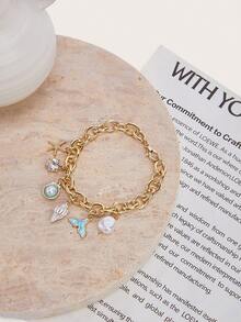 Enchnt Starfish & Fish Tail Charm Bracelet - Multicolor - View 3