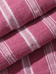 DAZY Women's Striped Elastic Waist Casual Pants - Pink - View 7