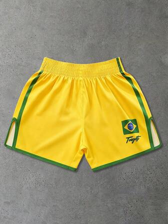 Street Life Herren Boxer Shorts in Brasilien-Farben