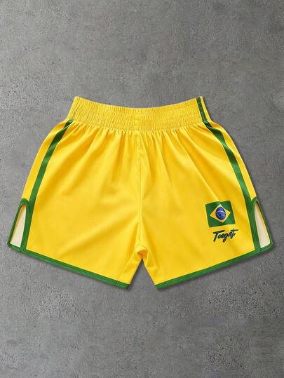 ROMWE MEN Street Life Men's Brazil Color Boxer Shorts