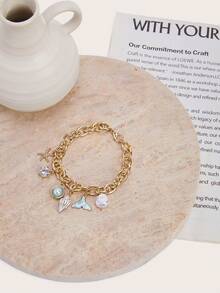 Enchnt Starfish & Fish Tail Charm Bracelet - Multicolor - View 2