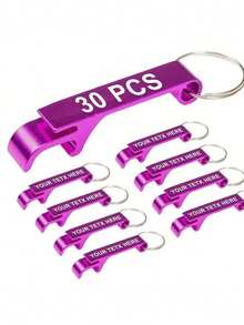 30 PCS Personalized Keychain Bottle Openers, Engraved Metal Key Ring Accessories, Ideal For Wedding Favors, Promotional Items, Stainless Steel, Multi-Functional Custom Personalized Gift For Anniversary Birthday Graduation Housewarming - Multicolor - View 10