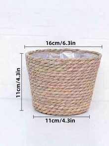1PC Jute Rope Hanging Plant Basket Indoor Outdoor Macrame Plant Holder Wall Mount Flower Pot Stand Garden Decor Hanger Natural Boho Planter Shelf Storage - flat bottom - View 15