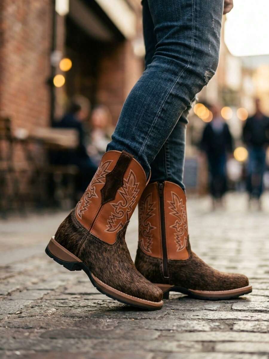 Botas de piel para hombre - Cafe2 - Ver 1