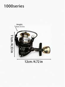 Reel Pancing Putar Okuma Offshore, Reel Putar 13+1bb dengan Engkol Logam dan Spool Dangkal, Cocok untuk Berbagai Perairan - Hitam - View 3