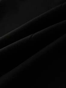 GlowEve 女式基本款高领束腰拉链两件套 - 黑色 - 查看 7