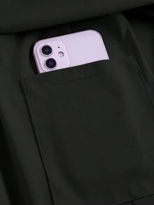 SHEIN Girlism 青少年女孩青少年女孩針織黑色修身蝴蝶結休閒優雅洋裝 - 黑色 - 查看 8