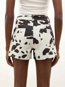 Maija Women's Colorblock Casual Versatile Daily Denim Shorts - Multicolor - View 2