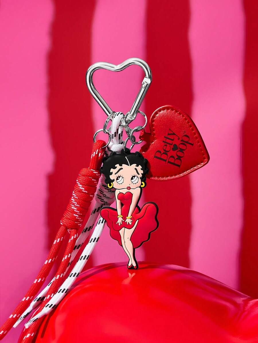 Betty Boop x SHEIN 時尚包包裝飾掛飾,個性化禮物 - 紅色 - 查看 1