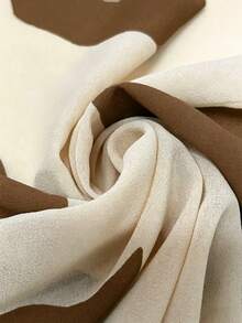 SHEIN 女士撞色单排扣休闲百搭日常衬衫 - 咖啡棕 - 查看 7