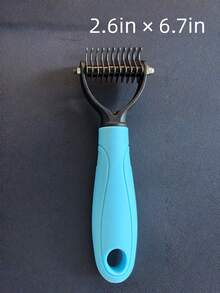 1PC Fine Tooth Pet Comb Dematting Brush Double Sided Metal Teeth For Cat Dog Remove Loose Undercoat Tangles Grooming Tool For Shedding Hair Cleaning Daily Use Professional Home Pet Care High Quality Hot Trending Now - Multicolor - View 4