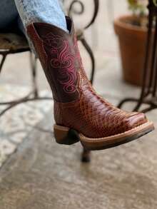 Botas de piel para hombre - Morado - Ver 2