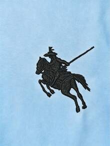 GlowEve 女款 2 合 1 刺繡露肩上衣，夏季度假款 - 淺藍色 - View 4