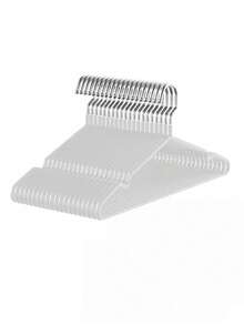 100PCS 60PCS 30PCS 20PCS 10PCS 1PC Rubber Coated Metal Hangers Non Slip Heavy Duty Space Saving Clothes Hangers Silver Hook For Shirt Dress Wardrobe Organizer - Multicolor - View 30