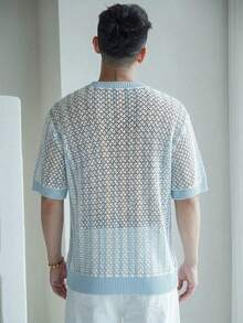 DAZY Top de punto de verano con bloques de color para hombre, vacaciones - Multicolor - Ver 2