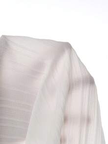 Manfinity Homme Men Solid Button Up Shirt & Drawstring Waist Pants Without Tee, Cozy Outfits - White - View 3