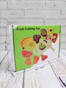MINKOJA MINKOJA Color Box Wooden Pretend Fruit Cutting Playset With 10 Large Fruit Blocks, Kids Role Play Toy Improves Hands-On Skill, Social Ability & Fruit Cognition, Early Educational Wooden Toy, Great Birthday & Holiday Surprise Gift For Boys Girls - Multicolor - View 10