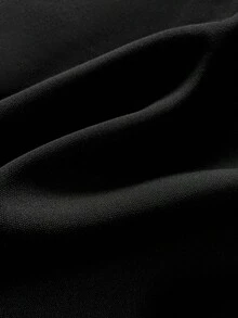 SHEIN Franclia 女款新款極簡百搭合身無袖中長洋裝，適合通勤 - 黑色 - 查看 4