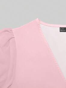 SHEIN LUNE 优雅印花夏季连衣裙 - 粉色 - 查看 7