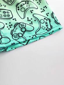 Fantacosmos Tween Boy Drawstring Waist All-Over Print Shorts Swimwear Bottoms Suitable For Summer Vacation - Multicolor - View 4